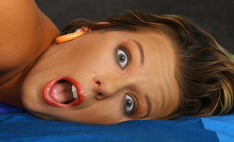 Sexy milf Lenny in panties shows her butt and puts a toy in her pussy 