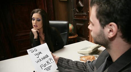 Excellent british milf Jessica Jaymes in nice skirt banged hard after good suck 