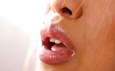 Adorable french babe Sharon Lee shows big boobies and masturbates 