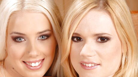 Stunning girls Yasmine Gold and Nesty licking tight pussies in the hot lesbian sex 