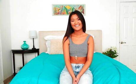 Sexy american hottie Amy Parks bares small tits and masturbates at pool