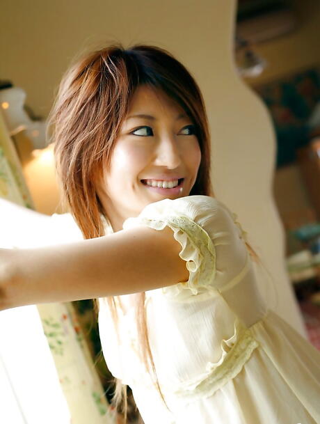 Shapely japanese teen Yu Satome in sexy posing on camera 