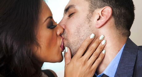 Stunning asian milf Kaylani Lei rammed after hot suck 