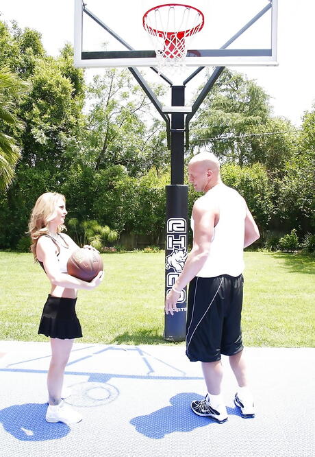 Superb american pornstar Aline in nice skirt drilled in the ass after good blowjob outdoor