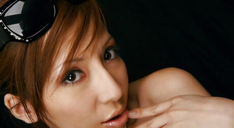 Foxy japanese teen Mirai baring big tits and butt 