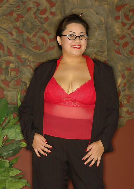 Delightful oriental mature Angel in hot erotic scene 