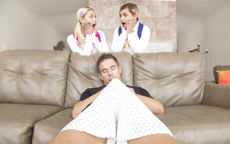 Sexy women Alex Little and Marsha May enjoy hot 3some 