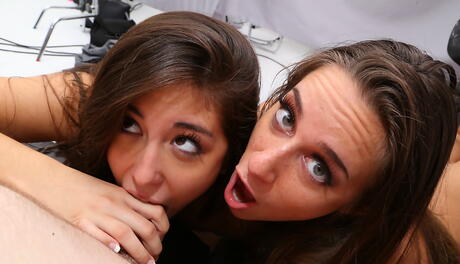 Svelte hotties Cassidy Klein and Natalie Monroe enjoy amazing threesome sex 