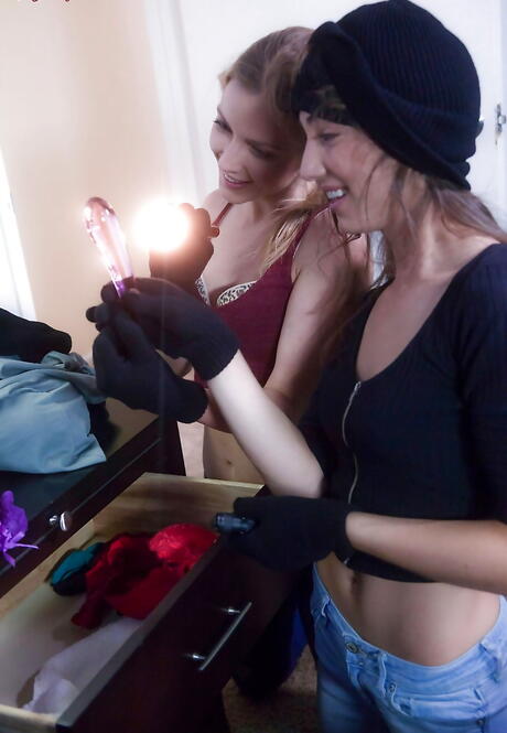 Excellent girls Karla Kush and Ruby Sparx licking hot pussies and giving a pleasure with sex toy 