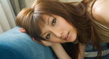 Svelte japanese teen Reika in fancy skirt unveiling tiny tits and butt outside