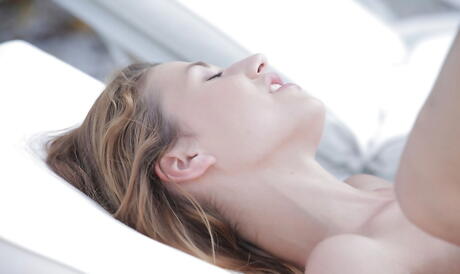 Very attractive chicks Claire Dain and Holly Anderson licking juicy pussies and enjoying with dildo at beach