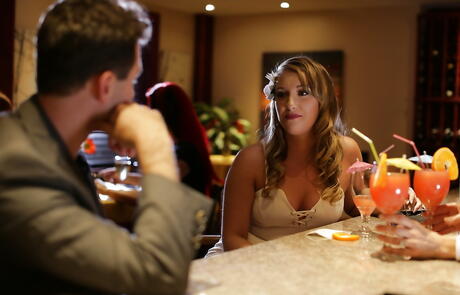 Deluxe american blonde Harley Jade in nice skirt drilled after good blowjob 