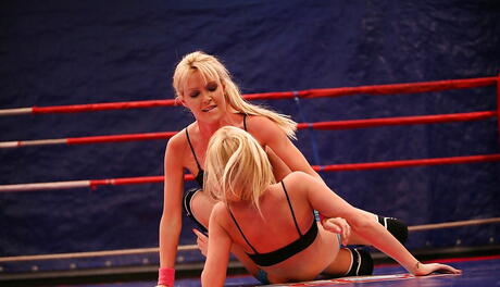 Sexy milfs Sophie Moone and Antonya in wild catfight 