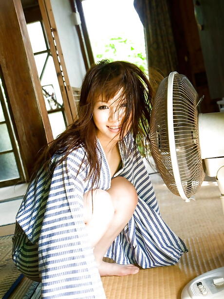 Gracile japanese young Mari Misaki exposing tiny tits and butt 