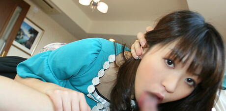 Rangy japanese youthful Miu drilled in her hairy pussy after hot blowjob 