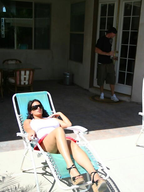 Excellent american milf Ava Lauren suck rod and fuck outdoor