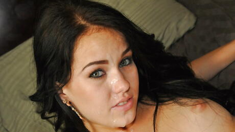 Hot american brunette teen Megan Rain in lingerie in xxx fuck scene 