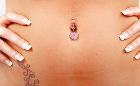 Sexy american teen Megan Matthews bares big tits and bald pussy 