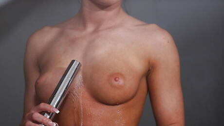 Excellent babe Athina reveals big boobs and hot ass in shower