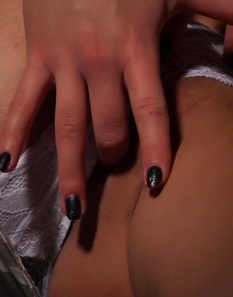 Hot teen Linette showing small tits and masturbating 