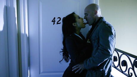 Deluxe japanese Asa Akira rammed by big rod after good cock suck 