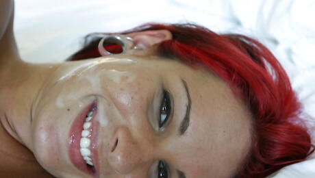 Sexy american youthful Kitty Bella in hot lingerie fucked in her vagina after hot cocksucking 