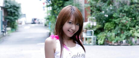 Gracile japanese babe Yuuna in hot undies reveals tiny tits and hot butt 