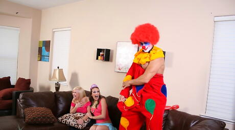 Gracile american teen Hailey Young in sexy skirt fucked by big dick in the ass on the night party