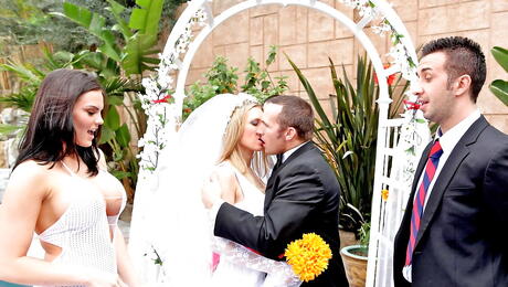 Stunning american wife Devon Lee in uniform outfit suck cock and take it up the ass 