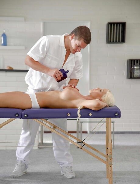 Curious czech blonde Blanche Bradburry fucked in the ass after sucking cock 