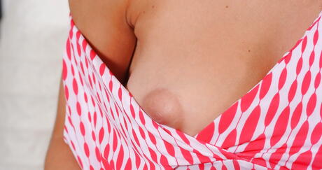 Deluxe czech blond Pinky June in sexy pantyhose shows her ass and jerks off 