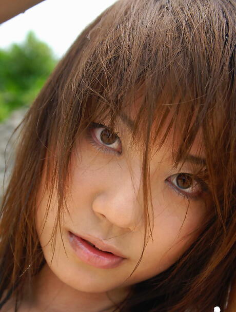 Excellent japanese cutie Chikaho Ito revealing her butt outdoor