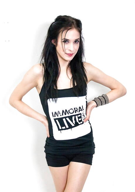 Excellent american teen Aiden Ashley exhibiting small tits and sexy ass 