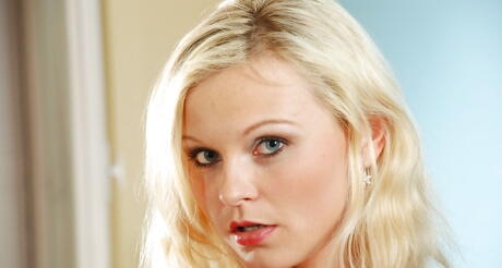 Excellent czech blond milf Katy Sweet in hot undies masturbates 