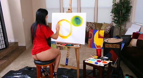 Deluxe american Luscious Lopez drilled by big cock in the ass after good cock suck 