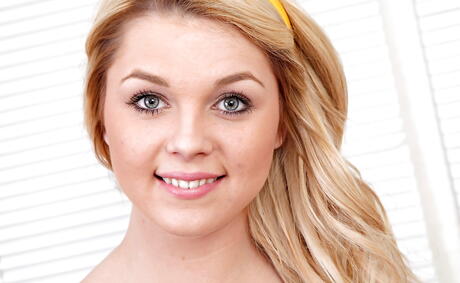 Gracile american blonde youthful Chloe Lynn in hot undies exposes big boobies and jerks off 