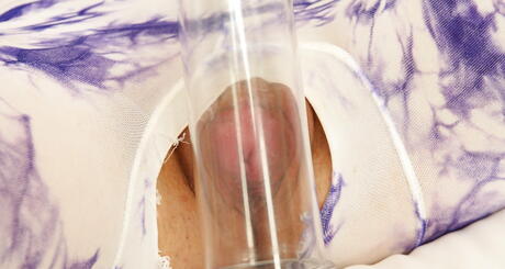 Amazing dark-haired hottie Quincy playing with dildo 