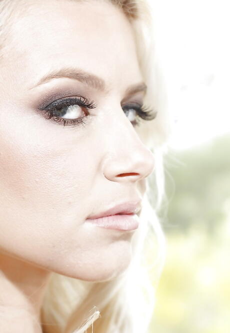 Delightful american blonde cutie Anikka Albrite in skirt in strange fetish gallery 