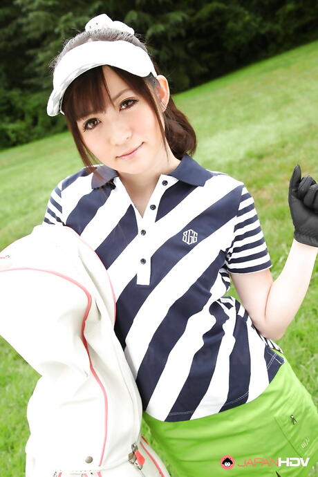 Excellent japanese dark hair Michiru Tsukino baring her butt outside