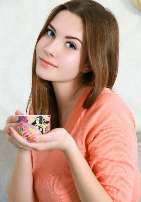 Gracile ukrainian teen Marta E in sexy panties showing big boobs and undressing 