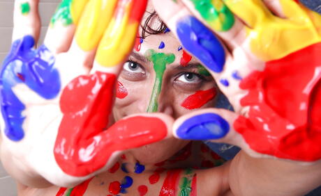 Stunning older Cielo exhibiting tiny tits and spreading her legs in bathroom