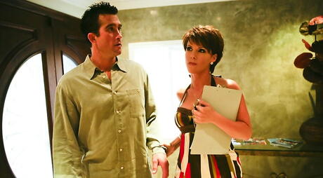 Enticing american milf Kayla Synz fucked in nice pussy after sucking cock 