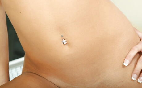 Gracile american youthful Kara Novak exposes small tits and sissy 