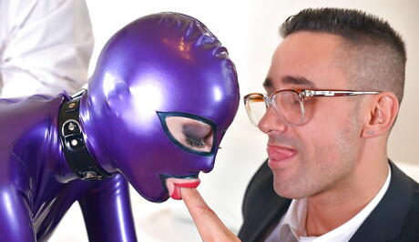 Sultry british Latex Lucy enjoy amazing 3some sex scene 