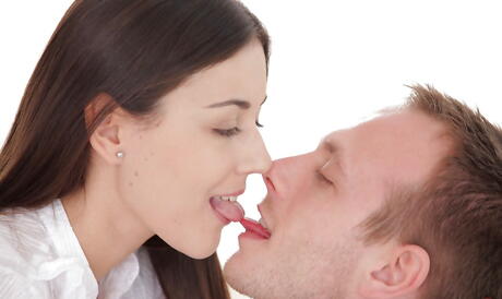 Slim dark hair teen Iwia in sex action 