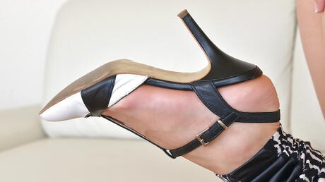 Hot czech cutie Victoria Daniels in hot undies in nasty foot fetish 