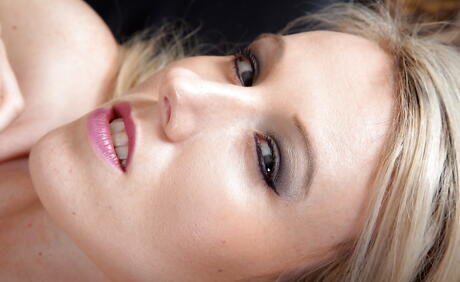 Alluring polish blond milf Evey Kristal in lingerie baring big knockers and masturbating 