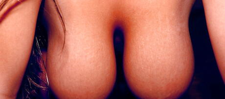 Delightful polishie milf Ines Cudna in jeans exhibiting big boobs and spreading her legs outdoor