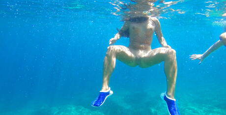 Sultry women Amirah Adara and Nia Black have some lesbian humping fun outdoor