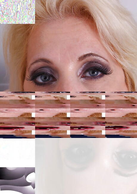 Very attractive blond mommy Jodie Stacks in fancy skirt blowing dick and takes a cum blast in mouth 